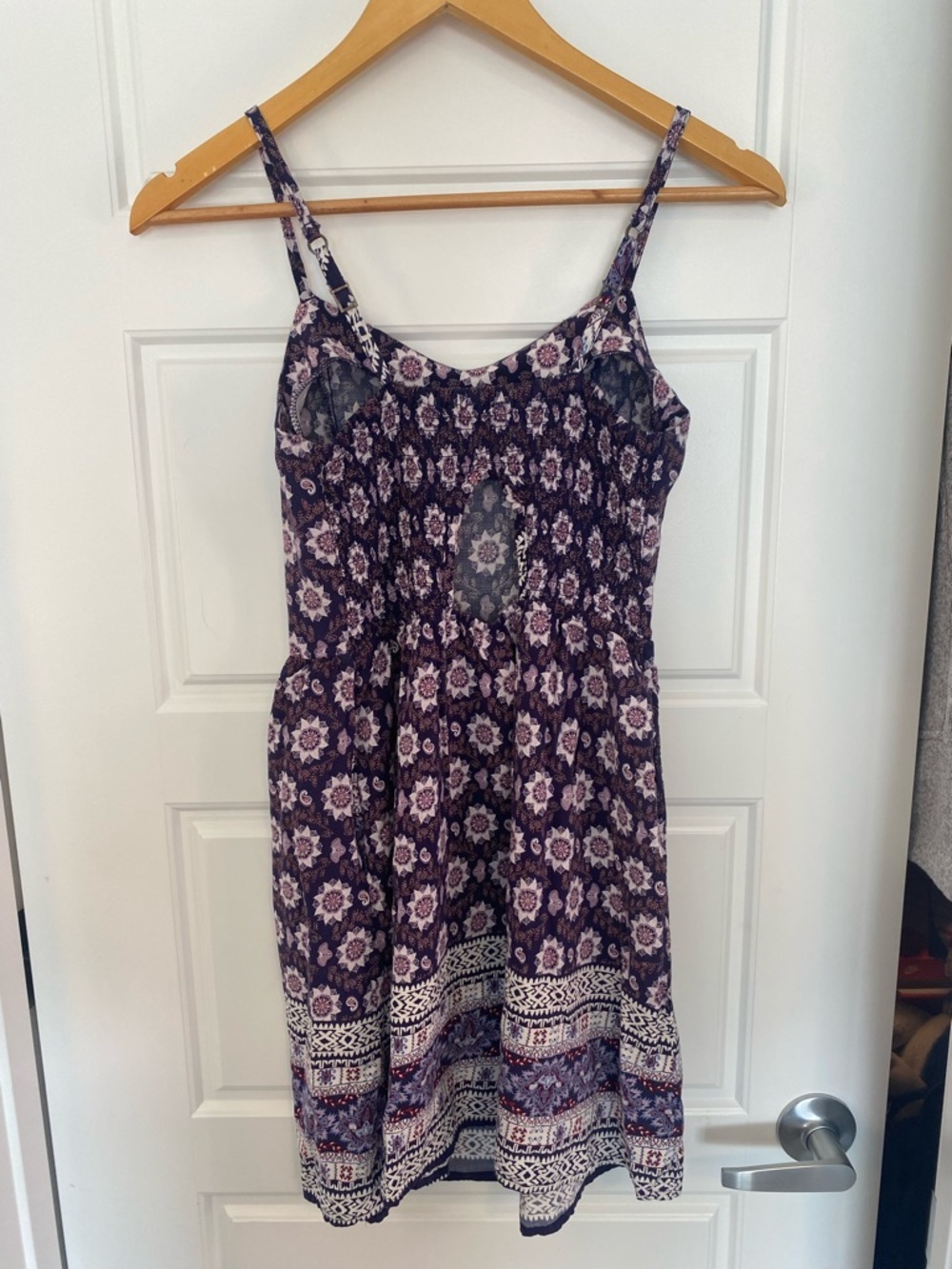 Garage Purple Floral Boho Sundress | Festival Summer Dress | Size Small - Picture 6 of 9